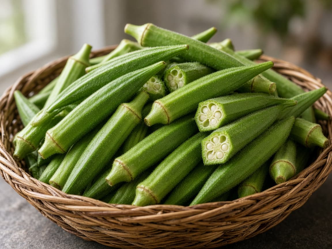 Contract-farm okra packed for export