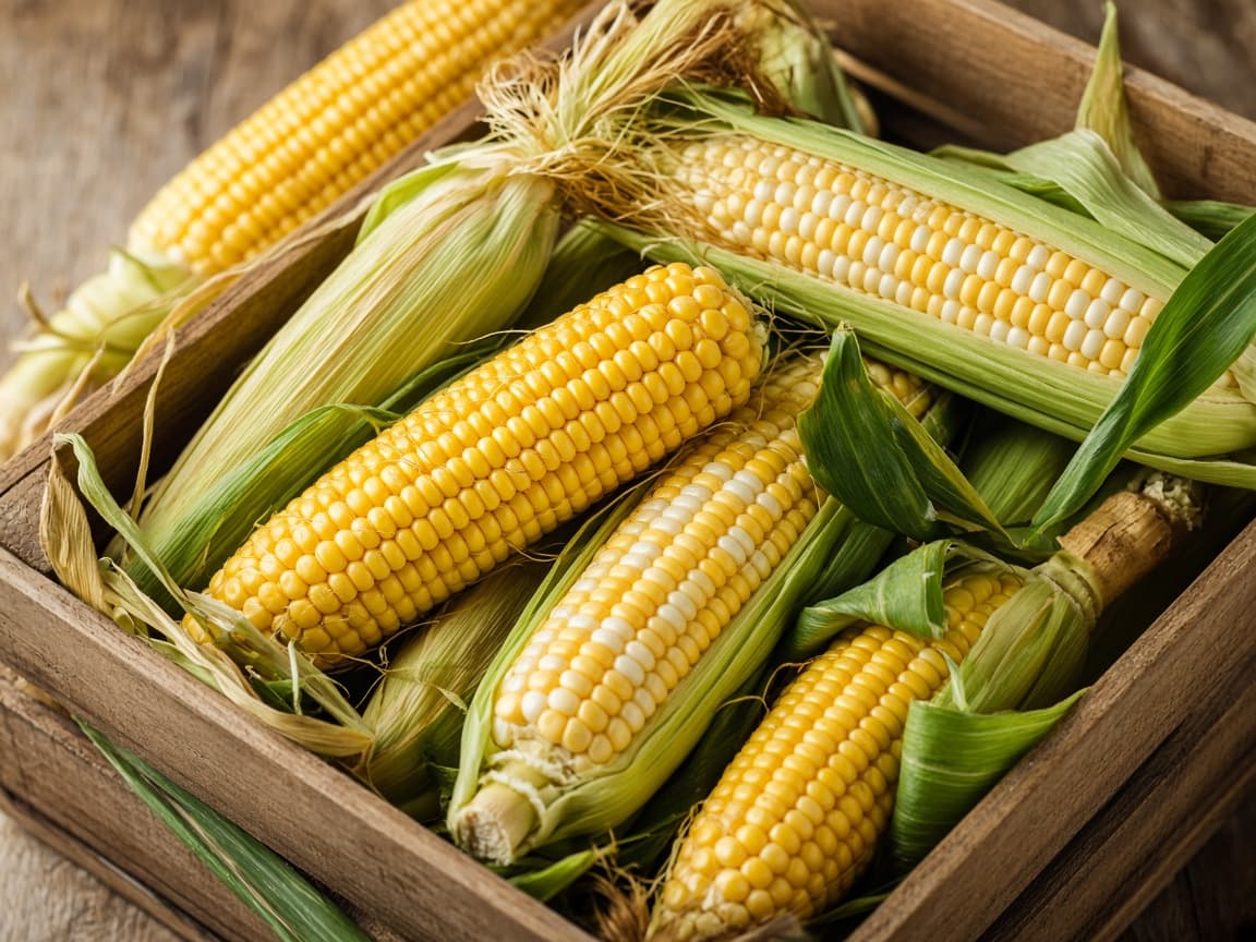 Yellow and bicolor Indian sweet corn