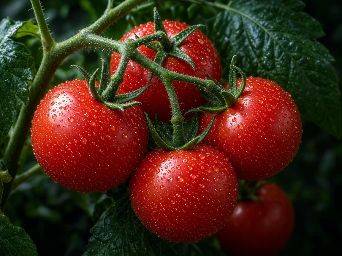 Export red tomatoes on the vine